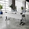 Flash Furniture Palmer 60in. x 24in. HD Nesting Table w/T-Legs, Modesty Panel, 1in. Thick Gray Tabletop, Blk Frame MT-M6024-T-LEG-GRYBLK-GG - alternate 6